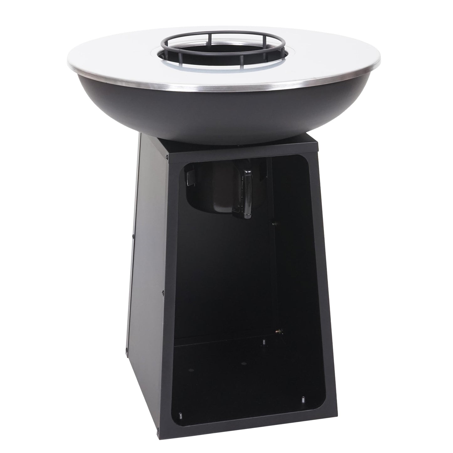 Cosmo Casa - Vuurschaal met Grillplaat - Vuurkorf BBQ Buiten - Staal & RVS - Ø 66 cm - Zwart