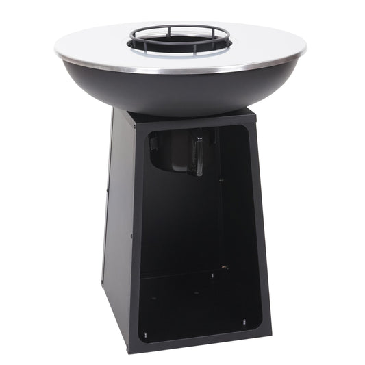Cosmo Casa - Vuurschaal met Grillplaat - Vuurkorf BBQ Buiten - Staal & RVS - Ø 66 cm - Zwart