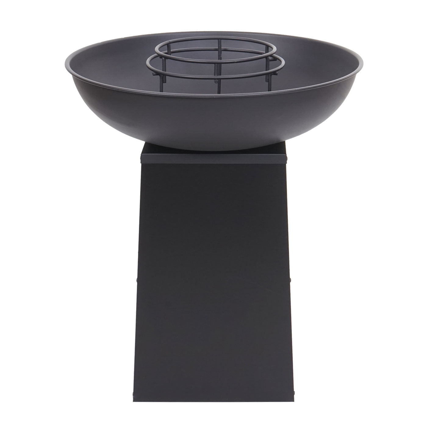 Cosmo Casa - Vuurschaal met Grillplaat - Vuurkorf BBQ Buiten - Staal & RVS - Ø 66 cm - Zwart