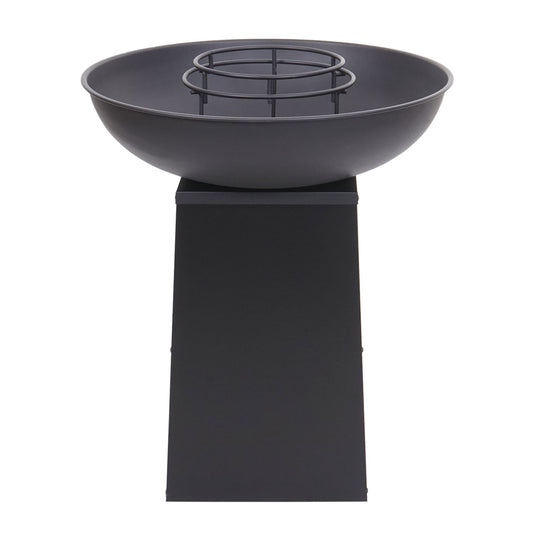 Cosmo Casa - Vuurschaal met Grillplaat - Vuurkorf BBQ Buiten - Staal & RVS - Ø 66 cm - Zwart