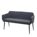 Cosmo Casa - Bank - Gestoffeerd - Textiel - Antraciet - 133 cm