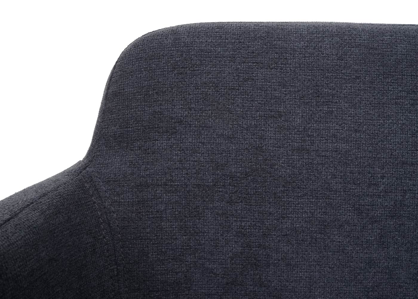 Cosmo Casa - Eetkamerset van 2 Stoelen en Bank - Eetkamergroep - Textiel - Antraciet