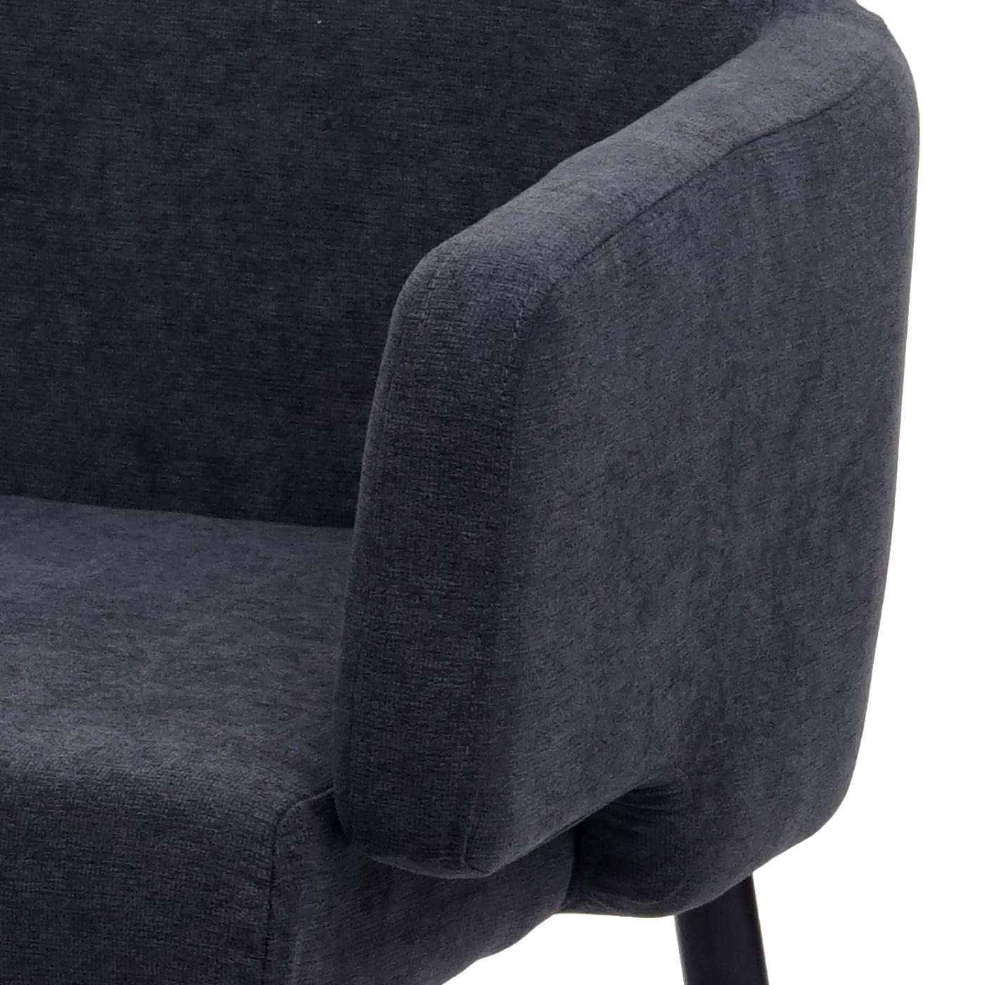 Cosmo Casa - Eetkamerset van 2 Stoelen en Bank - Eetkamergroep - Textiel - Antraciet