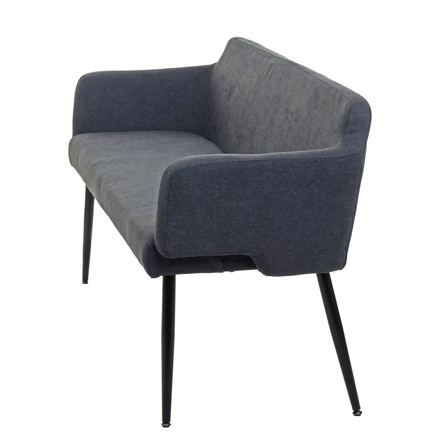 Cosmo Casa - Eetkamerset van 2 Stoelen en Bank - Eetkamergroep - Textiel - Antraciet