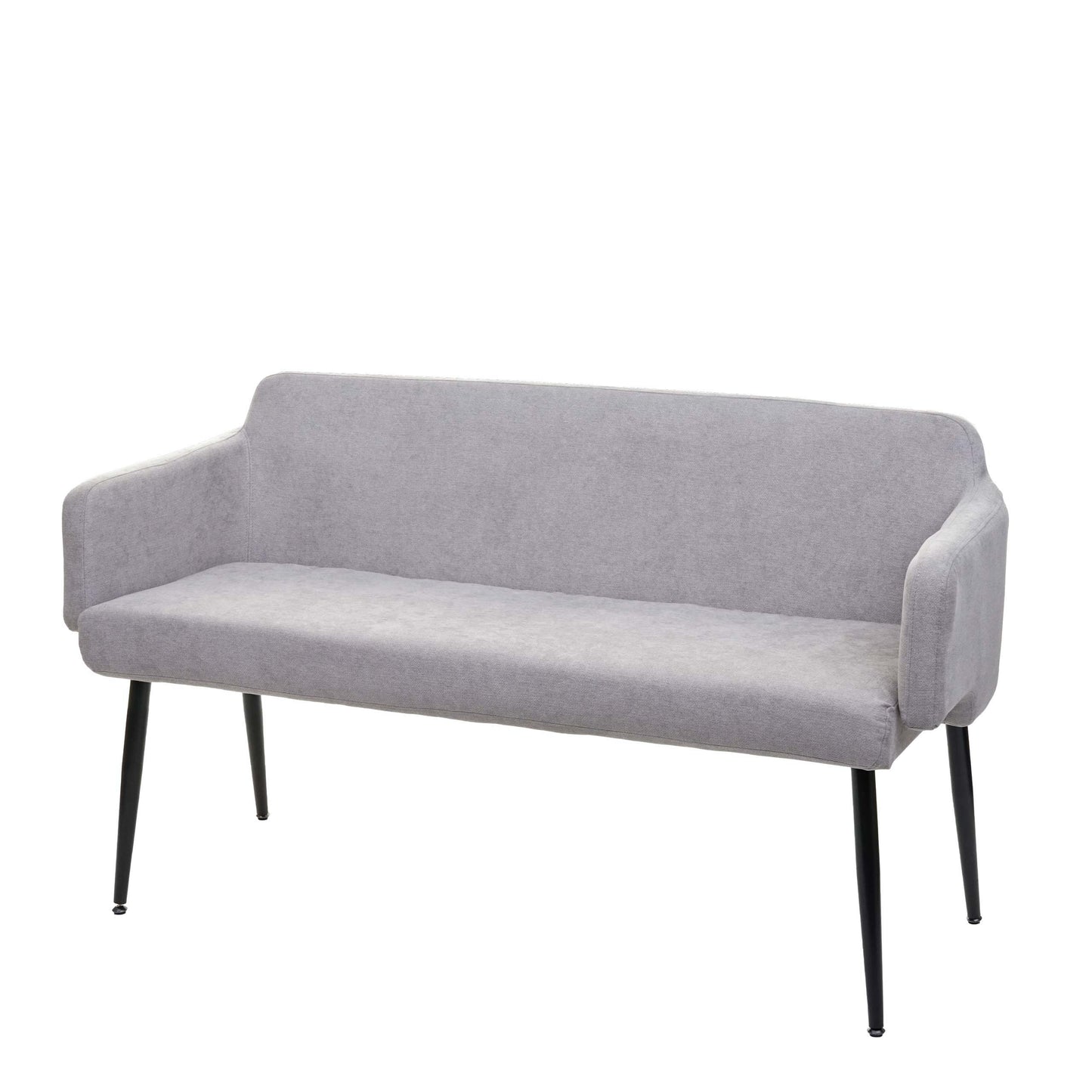 Cosmo Casa - Bank - Gestoffeerd - Textiel - Grijs - 133 cm