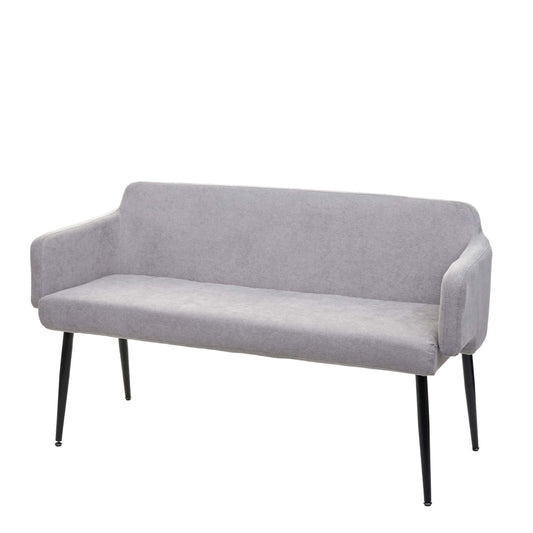 Cosmo Casa - Bank - Gestoffeerd - Textiel - Grijs - 133 cm
