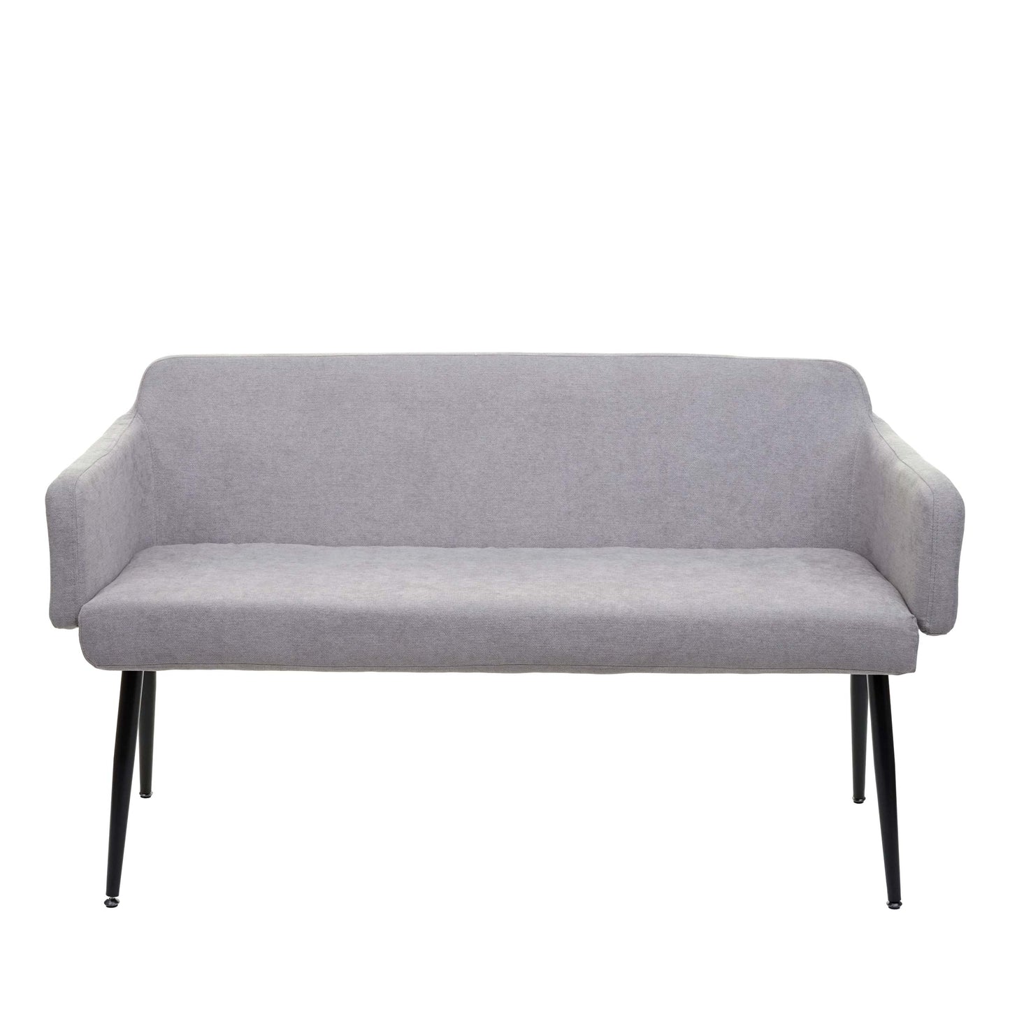 Cosmo Casa - Bank - Gestoffeerd - Textiel - Grijs - 133 cm