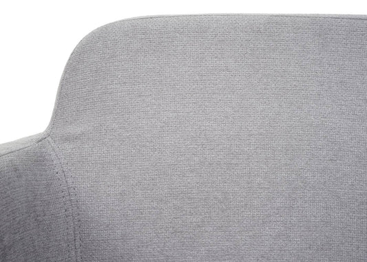 Cosmo Casa - Eetkamerset van 2 Stoelen en Bank - Eetkamergroep - Textiel - Grijs