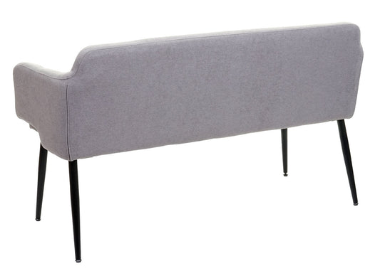 Cosmo Casa - Bank - Gestoffeerd - Textiel - Grijs - 133 cm