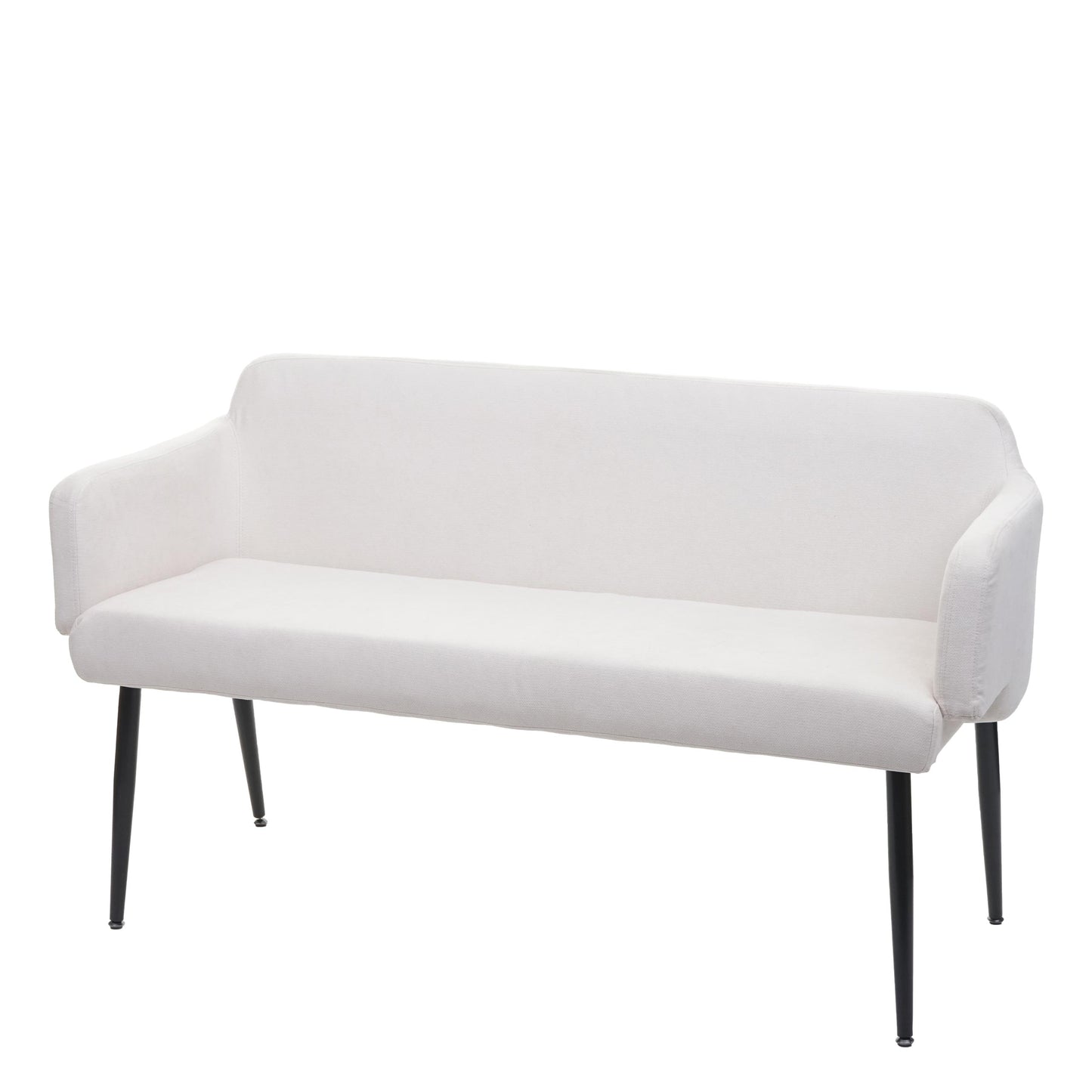 Cosmo Casa - Bank - Gestoffeerd - Textiel - Crèmewit - 133 cm