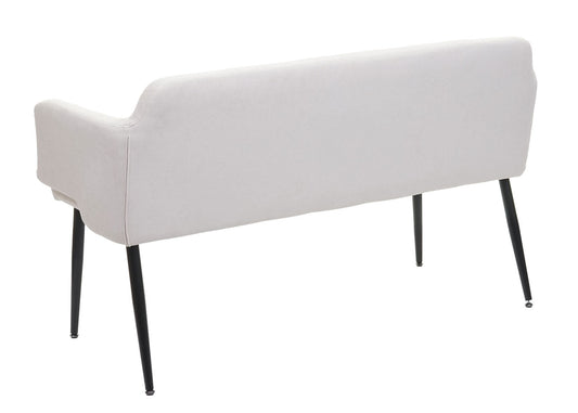 Cosmo Casa - Bank - Gestoffeerd - Textiel - Crèmewit - 133 cm
