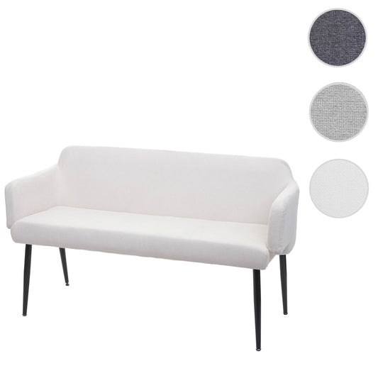 Cosmo Casa - Bank - Gestoffeerd - Textiel - Crèmewit - 133 cm