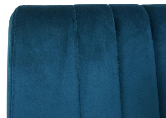 Cosmo Casa - Set van 2 Sledestoelen - Bezoekers- & Vergaderstoel - Fluweel & Geborsteld RVS - Turkooisblauw