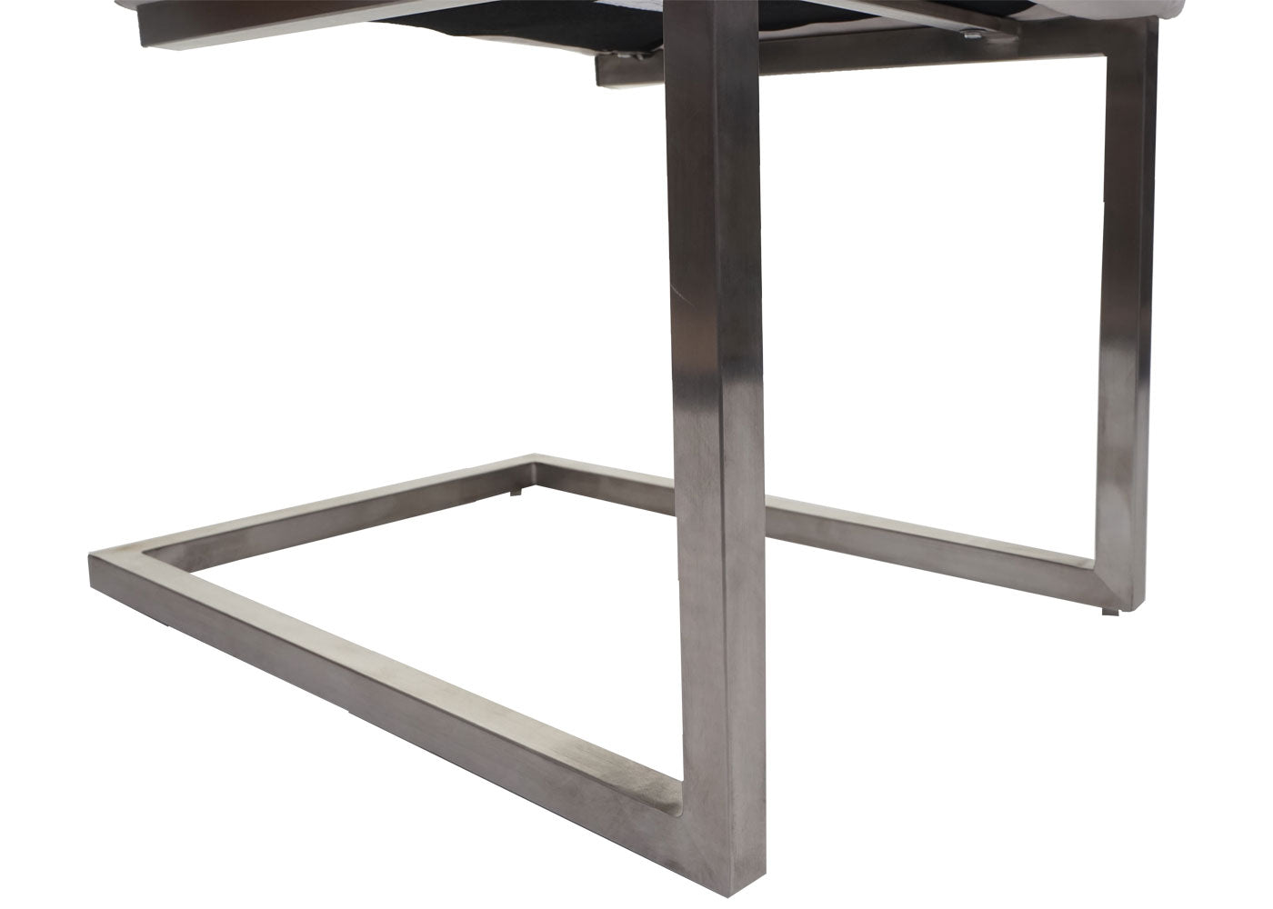 Cosmo Casa - Set van 2 Sledestoelen - Bezoekers- & Vergaderstoel - Fluweel & Geborsteld RVS - Crèmewit