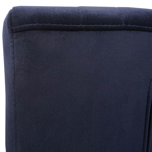 Cosmo Casa - Set van 2 Sledestoelen - Bezoekers- & Vergaderstoel - Fluweel & Geborsteld RVS - Antracietblauw