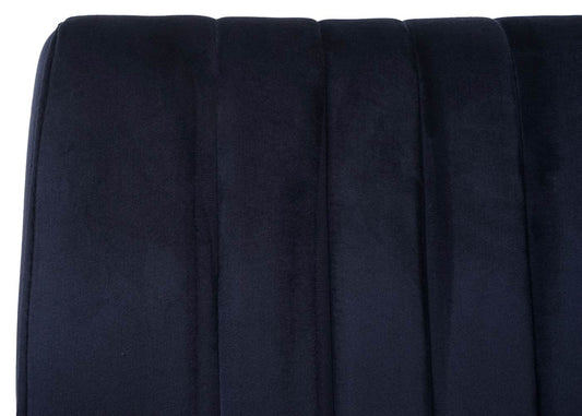 Cosmo Casa - Set van 2 Sledestoelen - Bezoekers- & Vergaderstoel - Fluweel & Geborsteld RVS - Antracietblauw