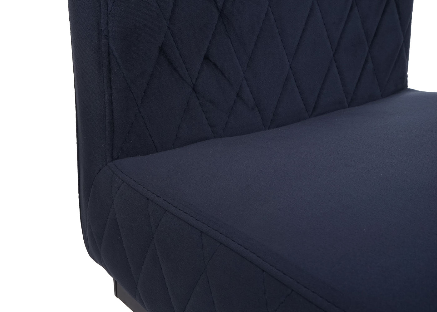 Cosmo Casa - Set van 2 Sledestoelen - Bezoekers- & Vergaderstoel - Fluweel & Gepoedercoat Staal - Antracietblauw