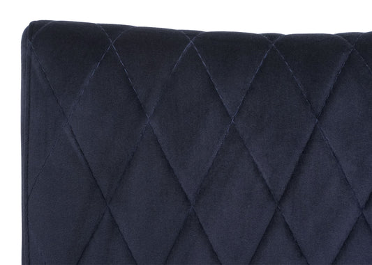 Cosmo Casa - Set van 2 Sledestoelen - Bezoekers- & Vergaderstoel - Fluweel & Gepoedercoat Staal - Antracietblauw