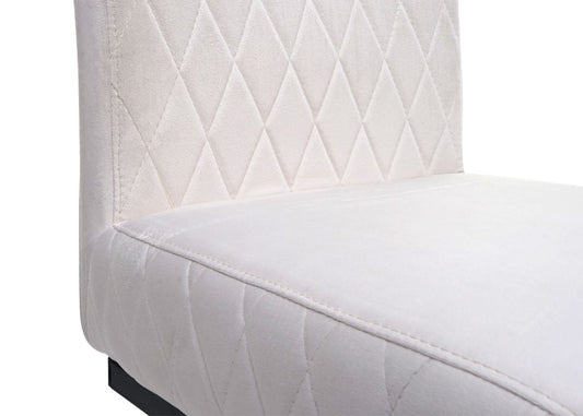 Cosmo Casa - Set van 2 Sledestoelen - Bezoekers- & Vergaderstoel - Fluweel & Gepoedercoat Staal - Crèmebeige