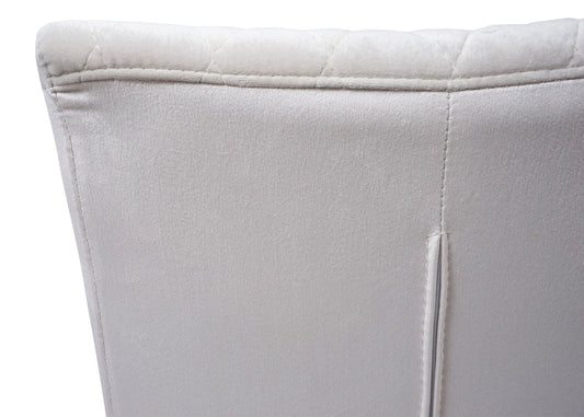 Cosmo Casa - Set van 2 Sledestoelen - Bezoekers- & Vergaderstoel - Fluweel & Gepoedercoat Staal - Crèmebeige