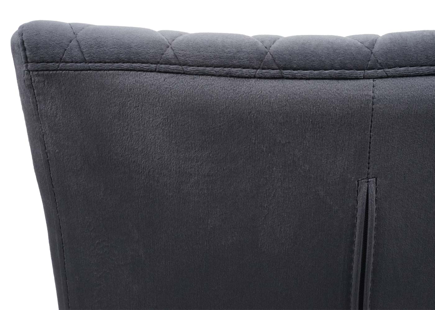 Cosmo Casa - Set van 2 Sledestoelen - Bezoekers- & Vergaderstoel - Fluweel & Gepoedercoat Staal - Donkergrijs