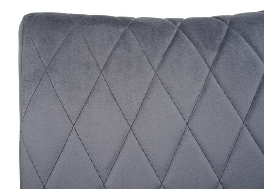 Cosmo Casa - Set van 2 Sledestoelen - Bezoekers- & Vergaderstoel - Fluweel & Gepoedercoat Staal - Donkergrijs