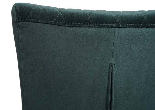 Cosmo Casa - Set van 2 Sledestoelen - Bezoekers- & Vergaderstoel - Fluweel & Gepoedercoat Staal - Groen