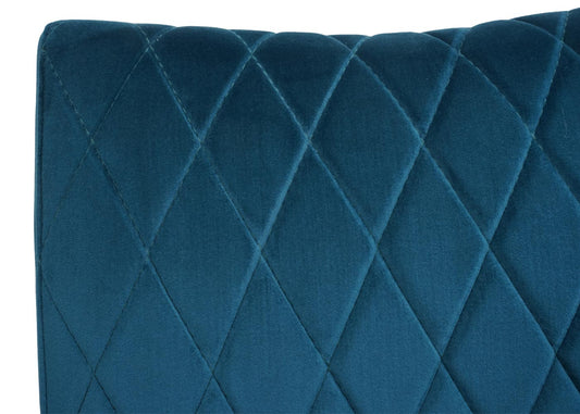 Cosmo Casa - Set van 2 Sledestoelen - Bezoekers- & Vergaderstoel - Fluweel & Gepoedercoat Staal - Turkooisblauw