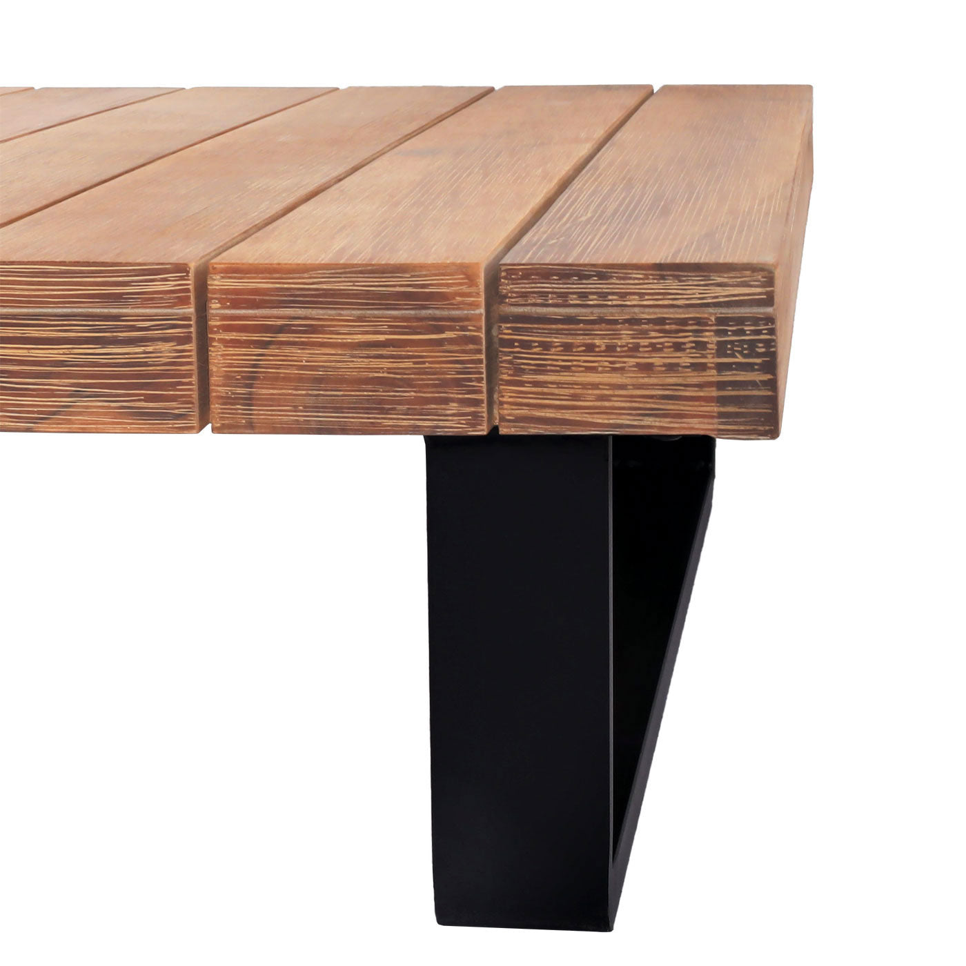 Cosmo Casa - Tuinset - Zitgroep Lounge - Gesponnen Poly & Acaciahout & Aluminium - Lichtbruin - Bekleding Crèmewit