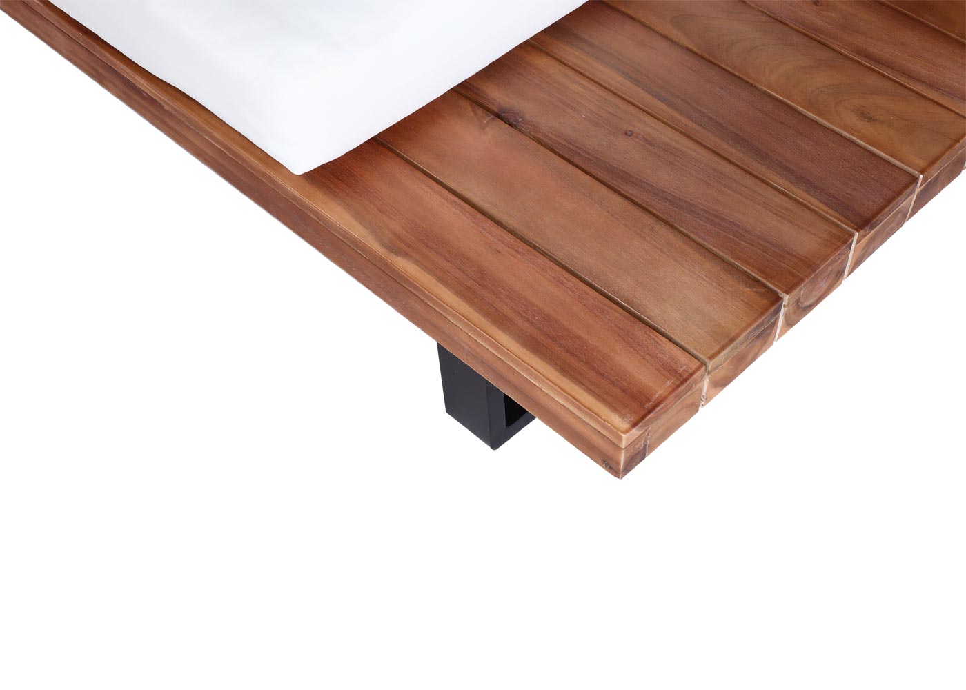 Cosmo Casa - Tuinset Zitgroep Lounge met Bank - Gesponnen Poly & Acaciahout & Aluminium - Bruin - Bekleding Crèmekleurig