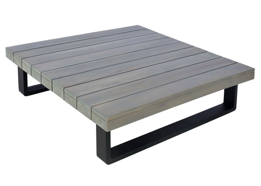 Cosmo Casa - Tuinset - Zitgroep Lounge - Gesponnen Poly & Acaciahout & Aluminium - Grijs - Bekleding Crèmewit