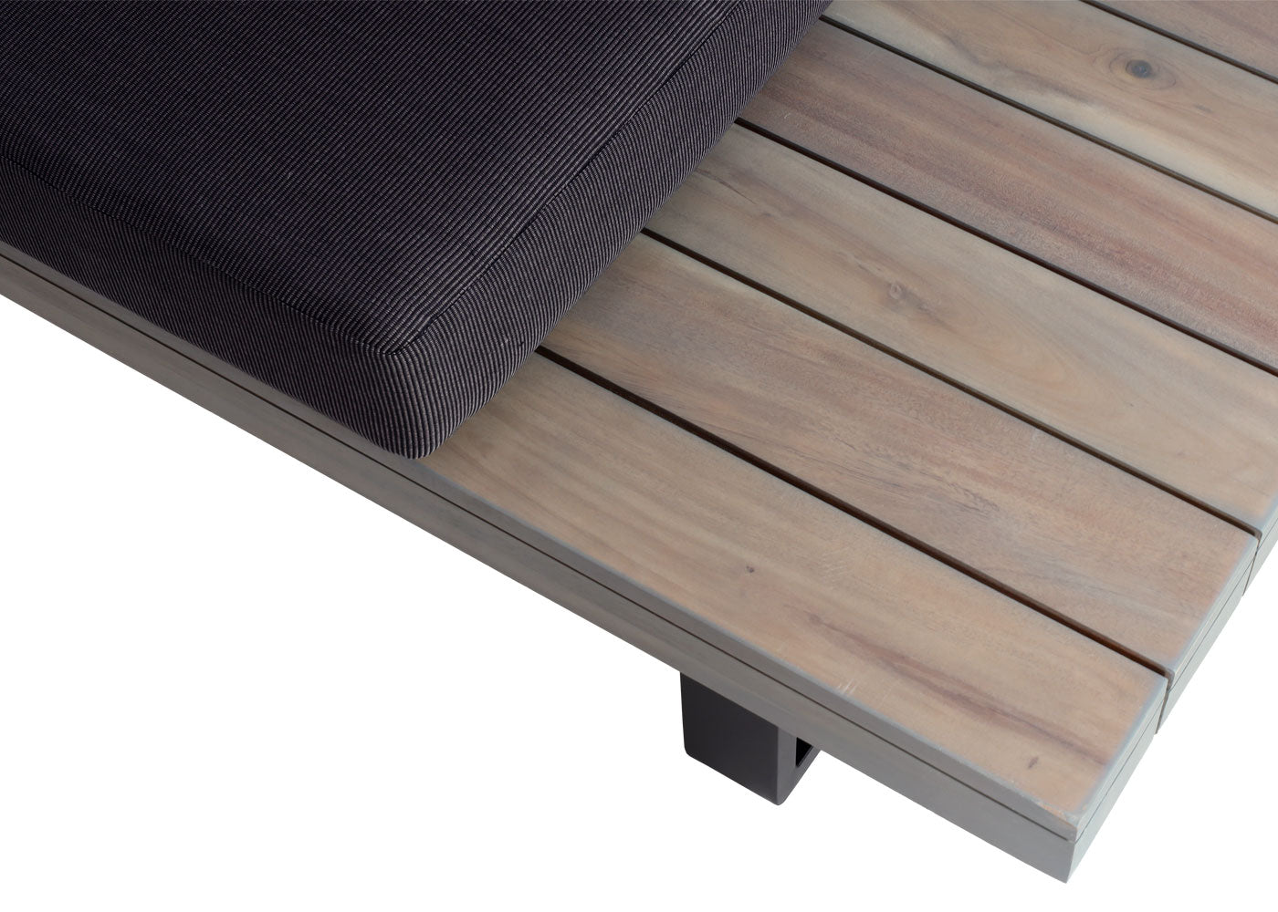 Cosmo Casa - Tuinset Zitgroep Lounge met Bank - Gesponnen Poly & Aluminium - Grijs - Bekleding Donkergrijs