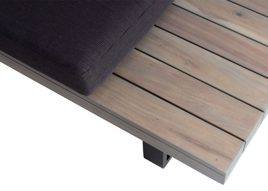 Cosmo Casa - Tuinset Zitgroep Lounge met Bank - Gesponnen Poly & Aluminium - Grijs - Bekleding Donkergrijs