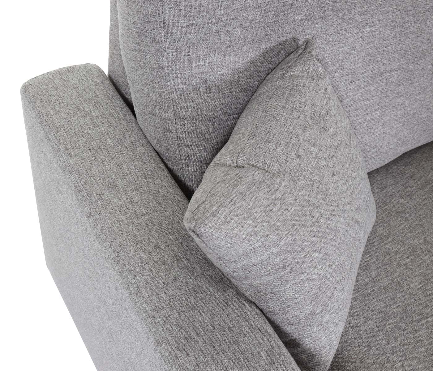 Cosmo Casa - Hoekbank met Bedbox - Nosag - Textiel - Grijs - 228 cm