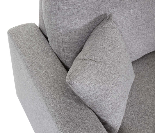 Cosmo Casa - Hoekbank met Bedbox - Nosag - Textiel - Grijs - 228 cm