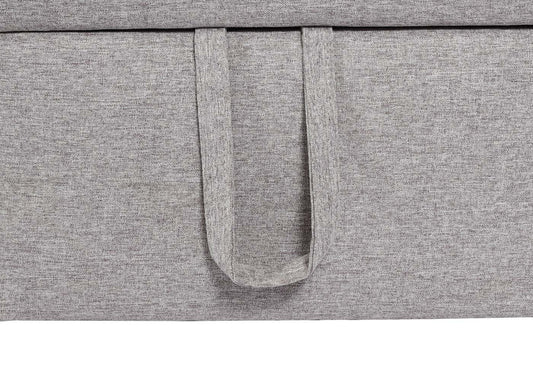 Cosmo Casa - Hoekbank met Bedbox - Nosag - Textiel - Grijs - 228 cm