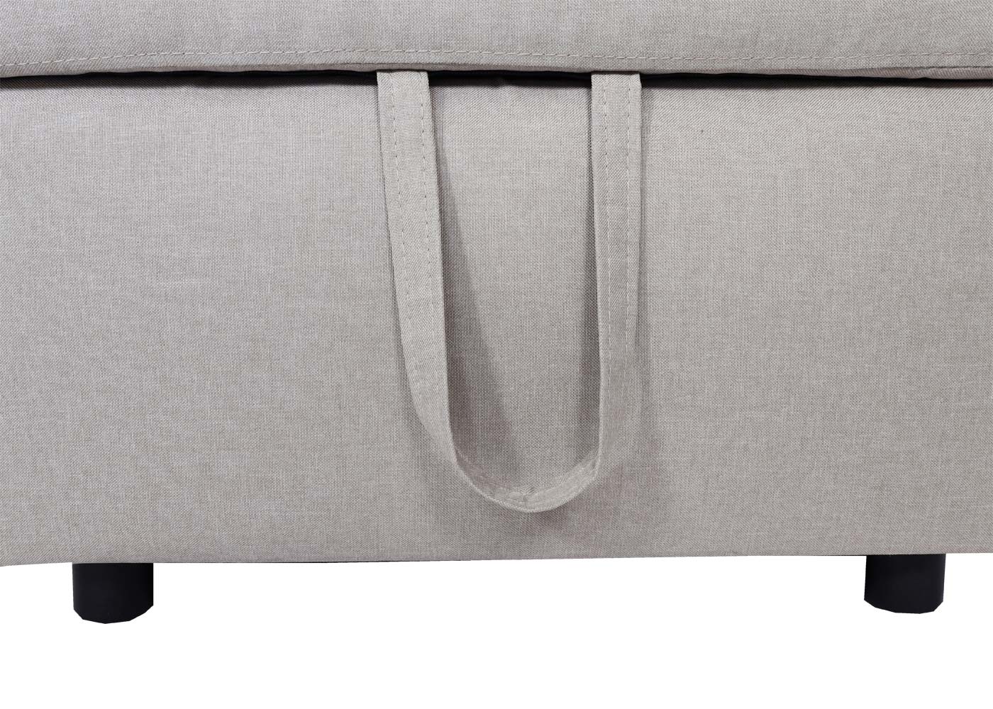 Cosmo Casa - Hoekbank met Bedkast - Nosag - Textiel - Beige - 228 cm