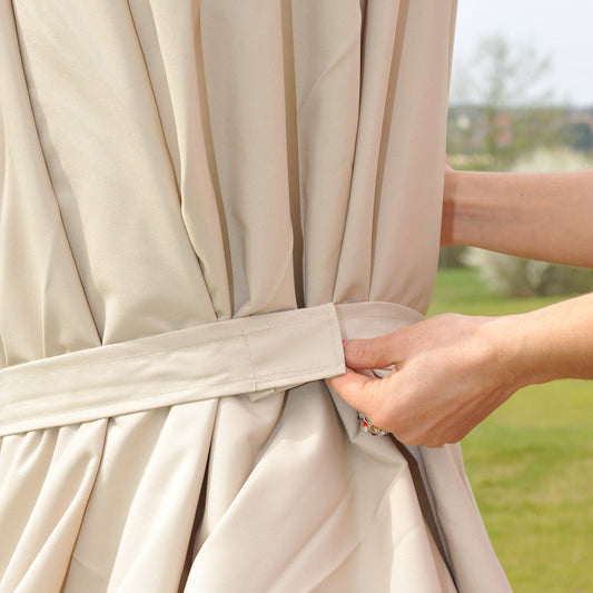 Cosmo Casa - Parasol Meran Pro - Horeca Marktparaplu met Volant - Polyester & Aluminium - Geel - 5 m - Zonder Standaard