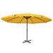 Cosmo Casa - Parasol Meran Pro - Horeca Marktparaplu met Volant - Polyester & Aluminium - Geel - 5 m - Zonder Standaard