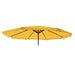 Cosmo Casa - Vervangende Hoes voor Meran Pro Parasol - Horeca Marktparaplu met Volant - Polyester - Geel - 5 m
