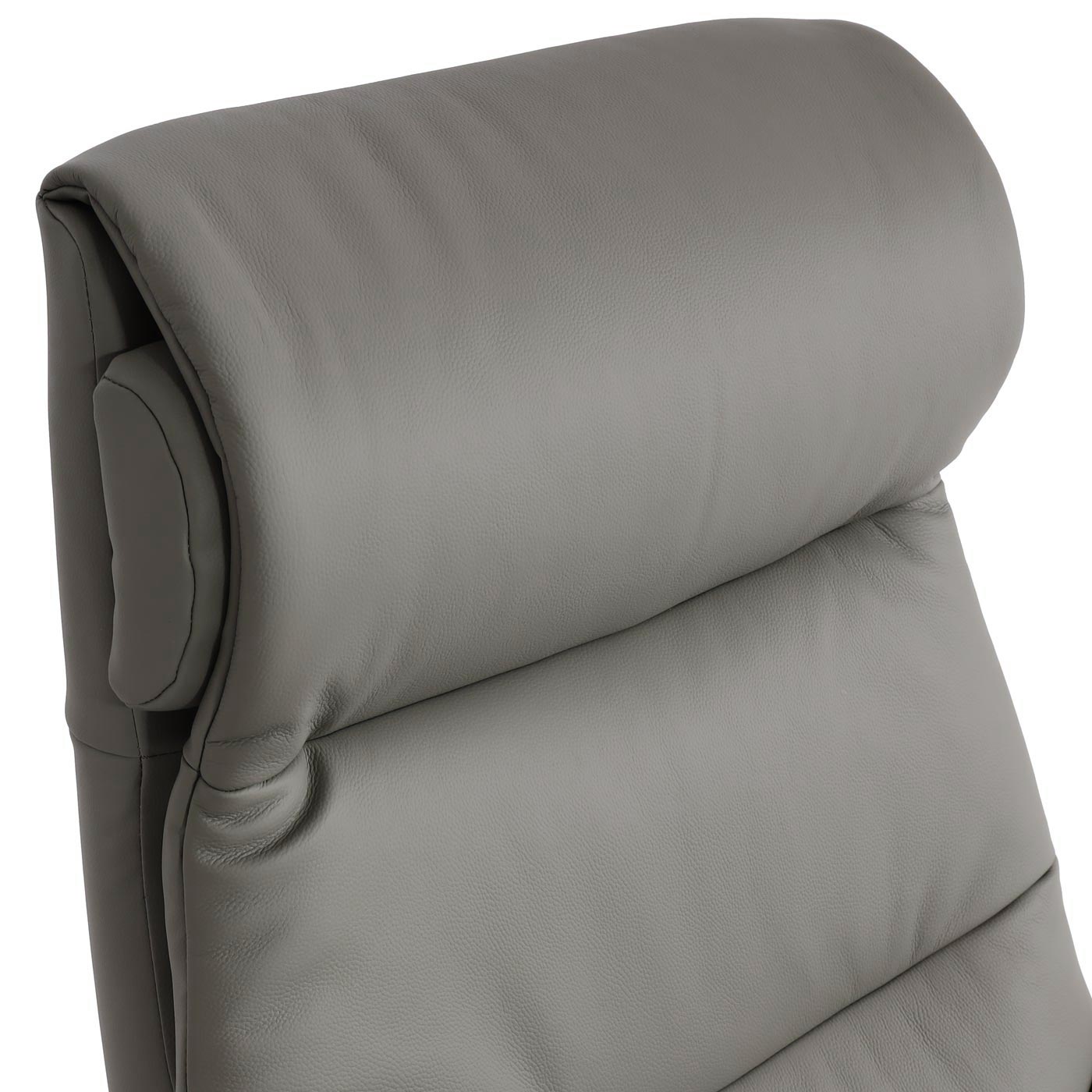 Cosmo Casa - Ontspanningsstoel met Kruk - TV-Fauteuil - Draaibare Ligfunctie - Metaal & Kunstleer - Grijs