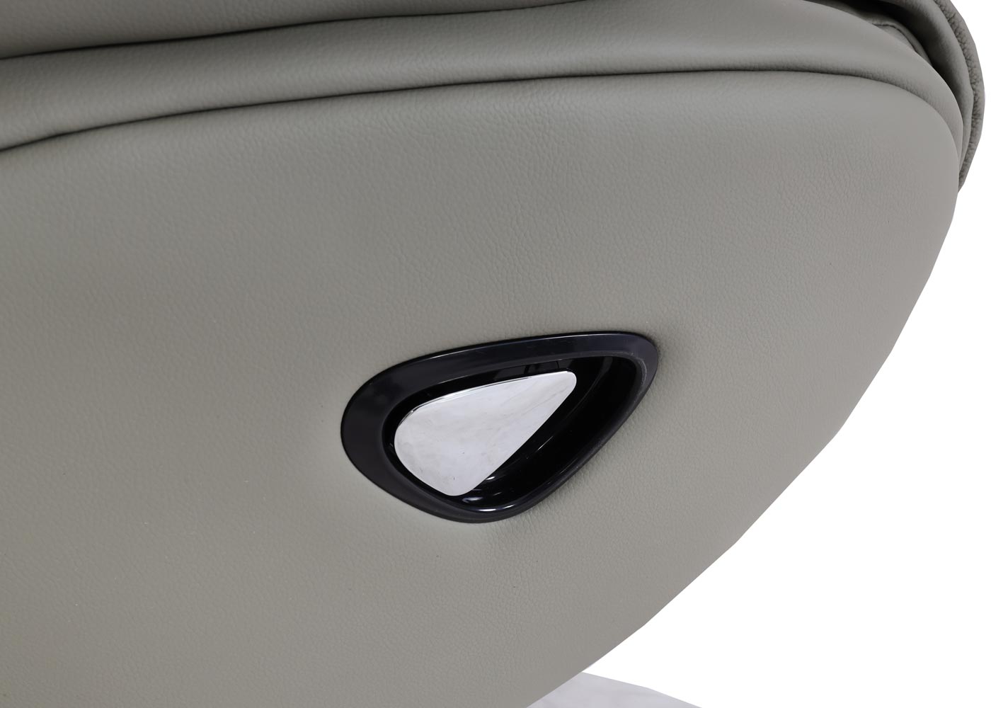 Cosmo Casa - Ontspanningsstoel met Kruk - TV-Fauteuil - Draaibare Ligfunctie - Metaal & Kunstleer - Grijs