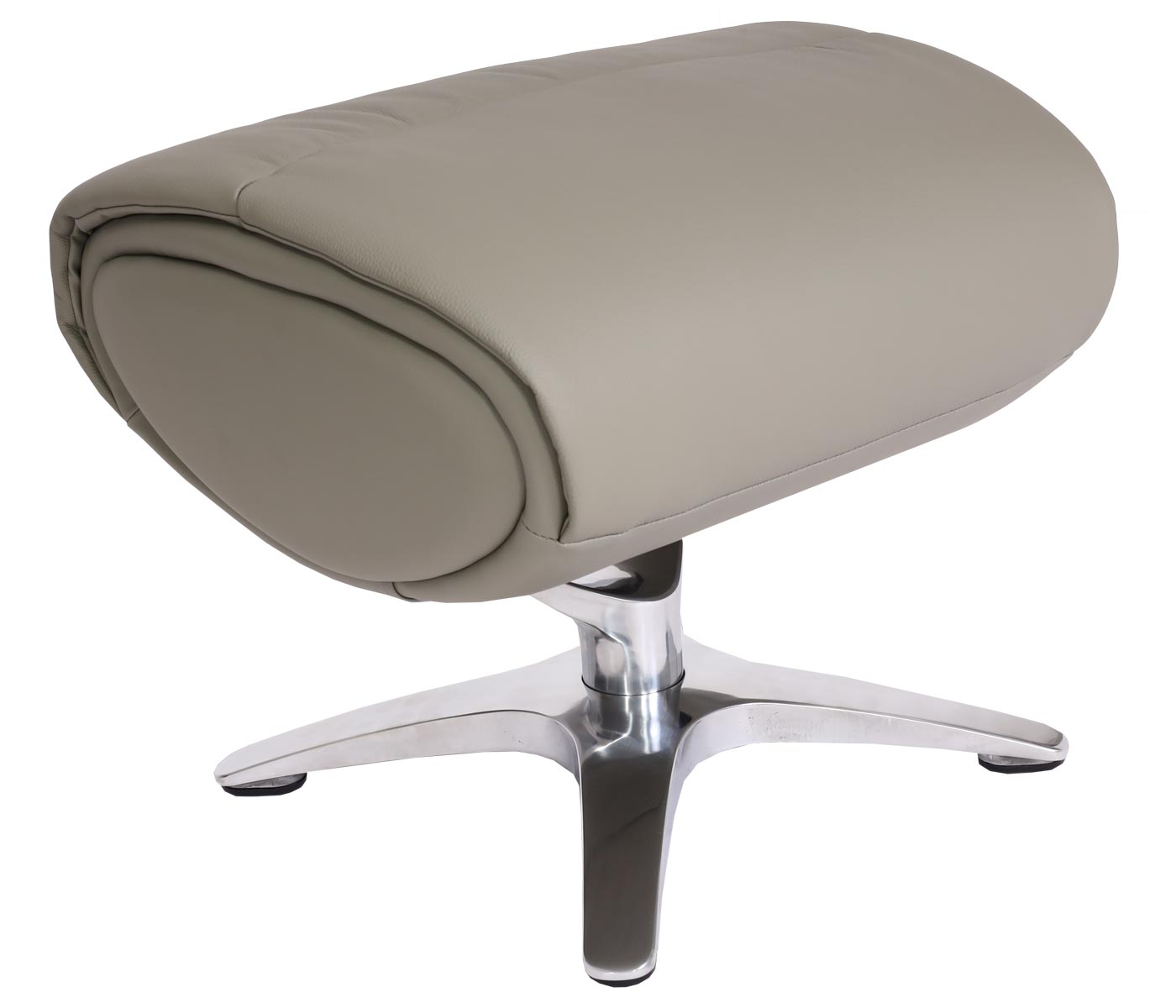 Cosmo Casa - Ontspanningsstoel met Kruk - TV-Fauteuil - Draaibare Ligfunctie - Metaal & Kunstleer - Grijs