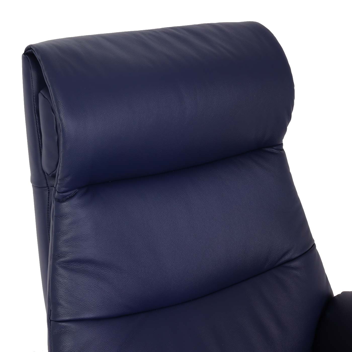 Cosmo Casa - Relaxstoel met Kruk - TV-Fauteuil - Draaibare Ligfunctie - Metaal & Kunstleer - Blauw