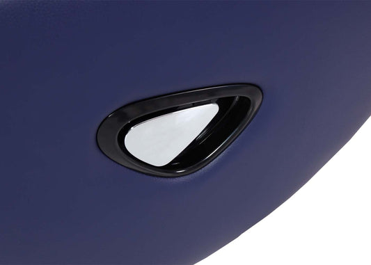 Cosmo Casa - Relaxstoel met Kruk - TV-Fauteuil - Draaibare Ligfunctie - Metaal & Kunstleer - Blauw