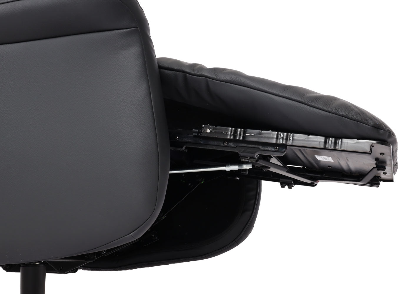 Cosmo Casa - Ontspanningsstoel - Ligfunctie - Leer - Zwart