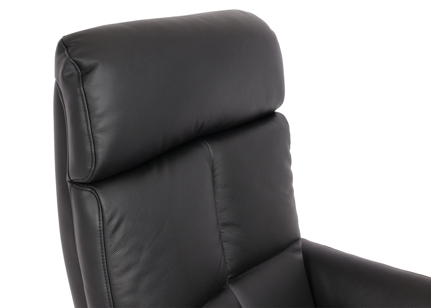 Cosmo Casa - Ontspanningsstoel - Ligfunctie - Leer - Zwart