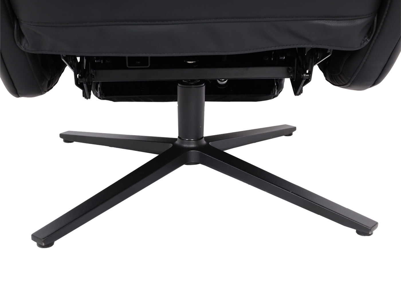 Cosmo Casa - Ontspanningsstoel - Ligfunctie - Leer - Zwart