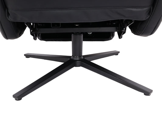 Cosmo Casa - Ontspanningsstoel - Ligfunctie - Leer - Zwart