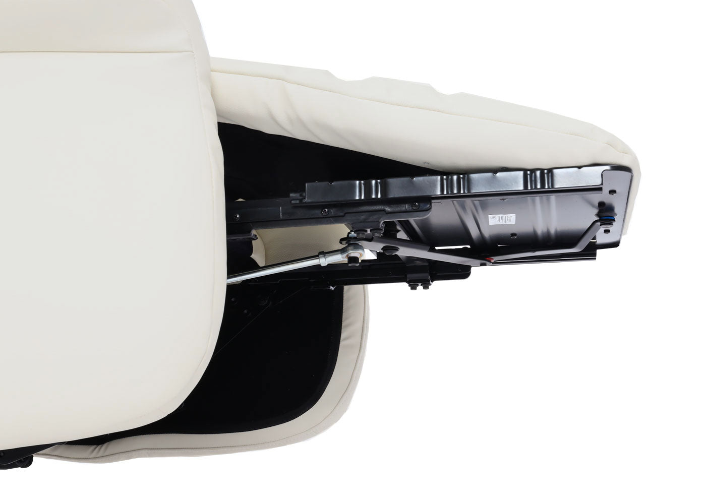 Cosmo Casa - Ontspanningsstoel - Draaibare Ligfunctie - Leer - Crèmewit